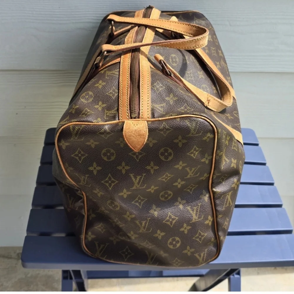 VTG Authentic Louis Vuitton Keepall 45 Brown Monogram Duffel Travel Bag Unisex - Picture 6 of 16